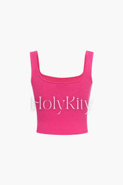 Square Neck Rib Knit Cami Top