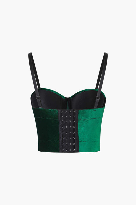 Bustier-Camisole aus Samt 
