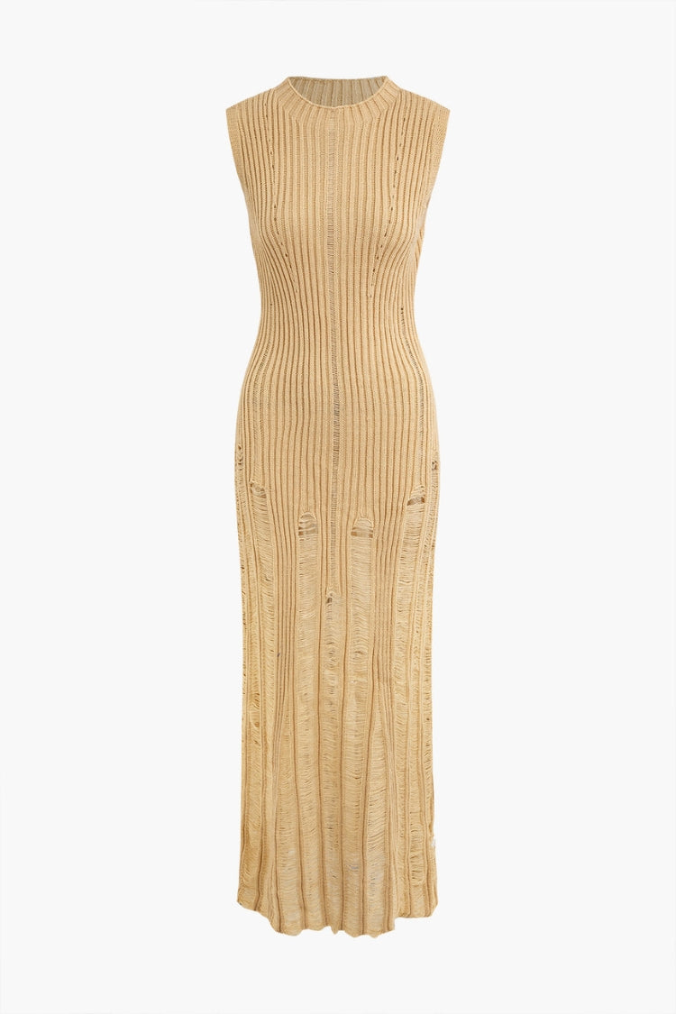 Strickkleid im Distressed-Look 