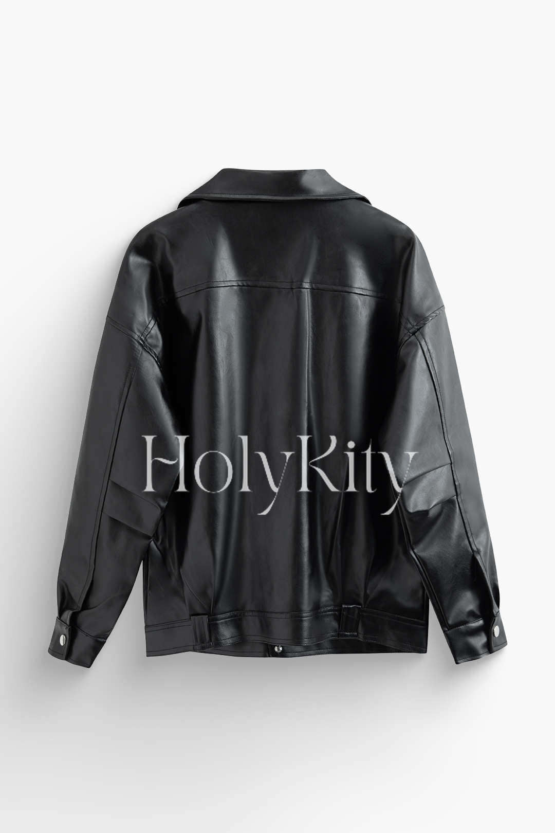 Veste zippée en similicuir 