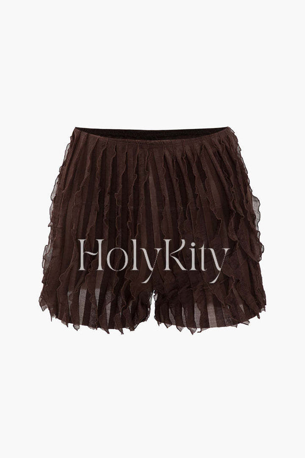 Frill Mesh Shorts