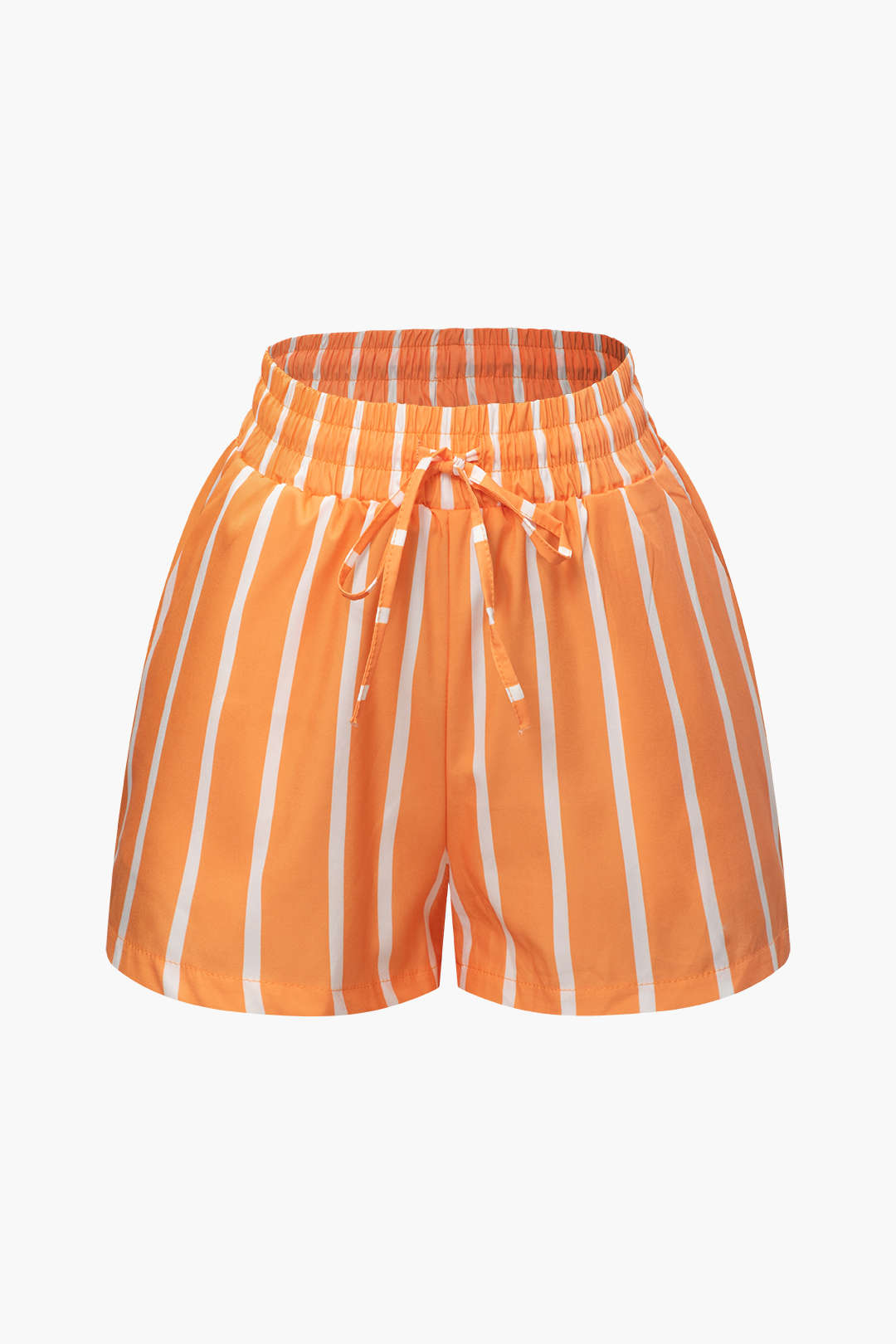 Set aus Kurzarmhemd mit vertikalen Streifen und Shorts mit elastischem Bund 