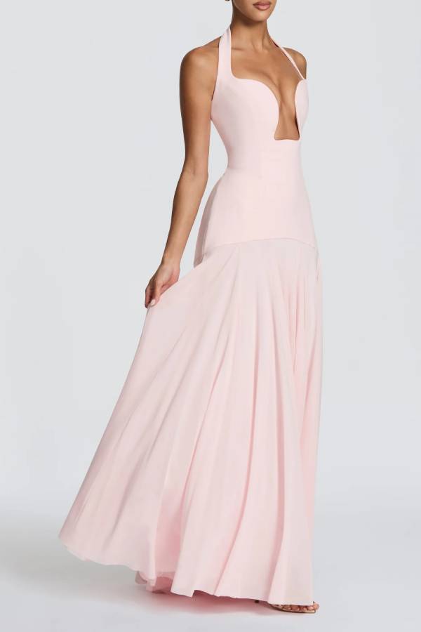 Seraphina Deep V Maxi Dress