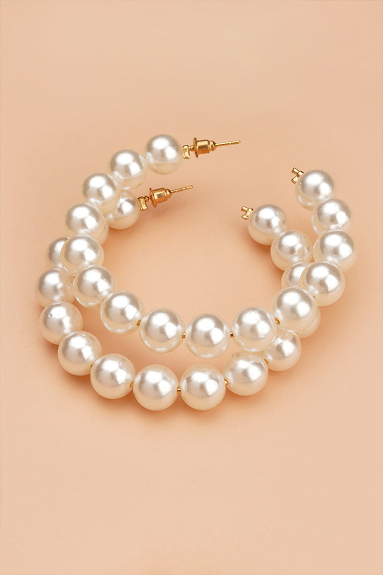 Boucles d'oreilles en perles circulaires 