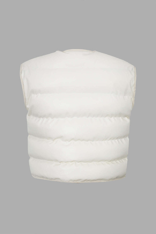 Gilet bouffant boutonné 