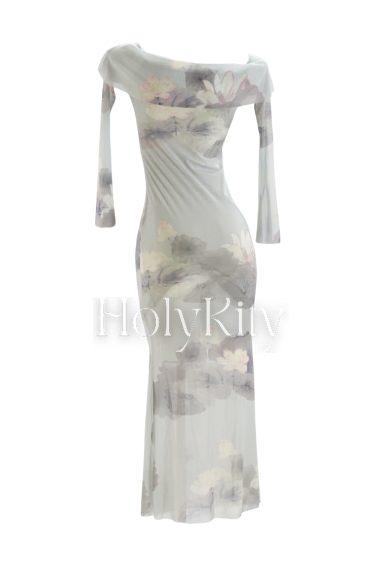 Moonlight Lotus Maxi Dress