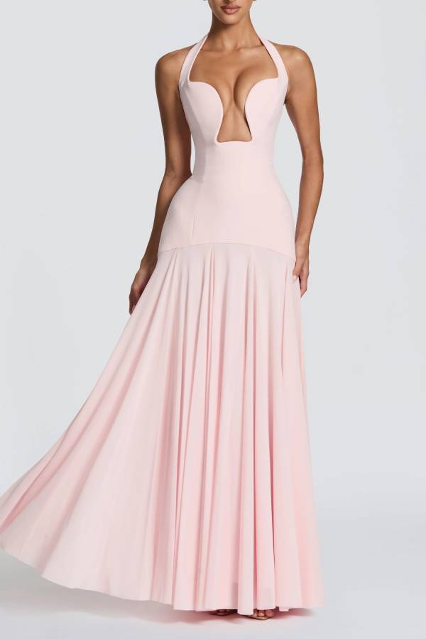 Seraphina Deep V Maxi Dress
