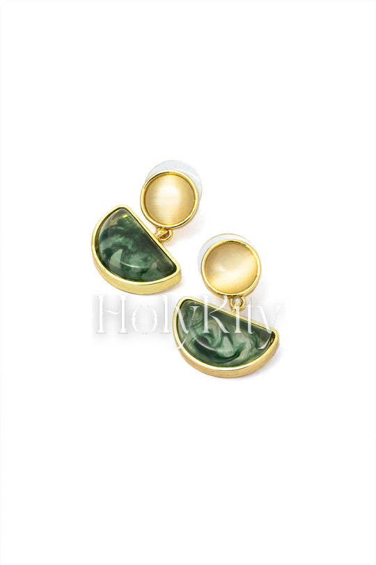Boucles d'oreilles géométriques tachées 