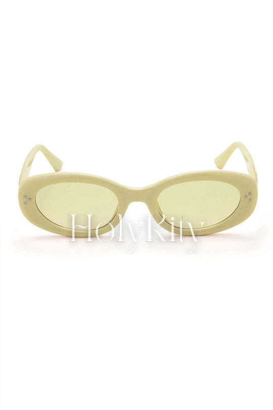 Lunettes de soleil à monture ovale 