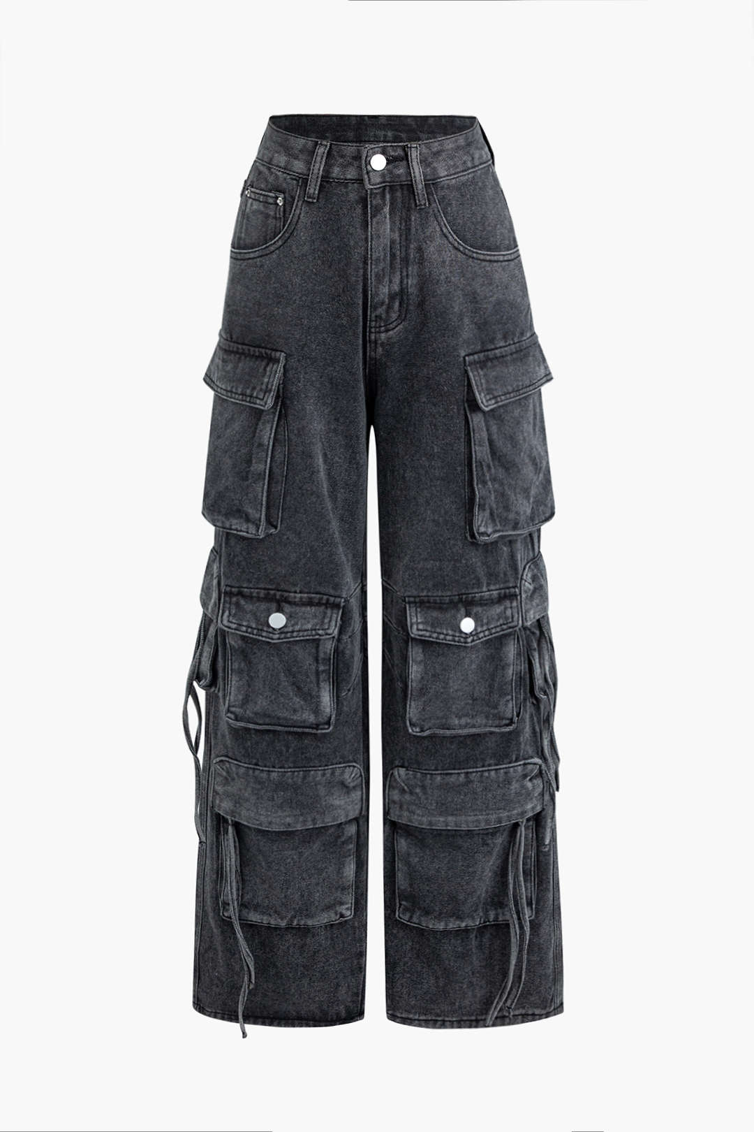 Multi Pocket Straight Leg Cargo Jeans