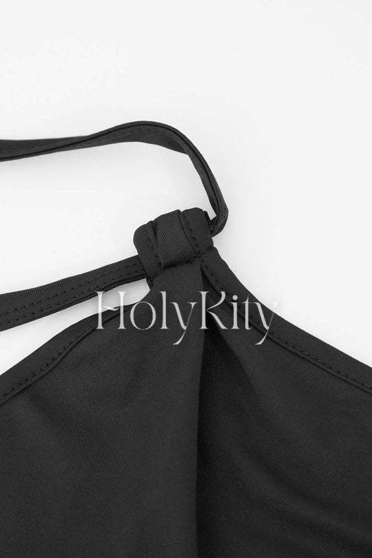 Halterneck Backless Maxi Dress