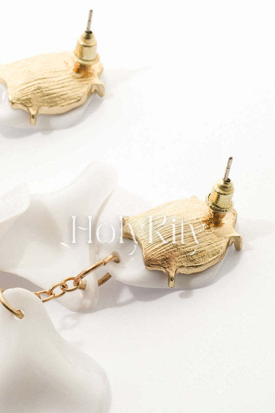 Orchid Petals Drop Earrings
