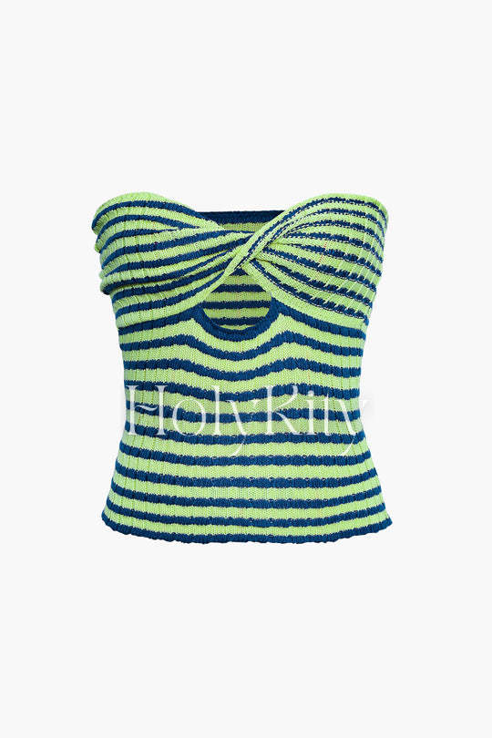 Twisted Front Knitted Top