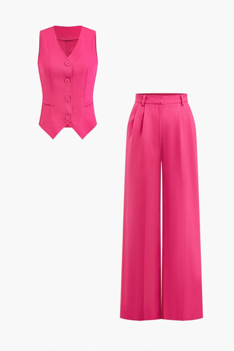 Ensemble gilet et pantalon sans manches 