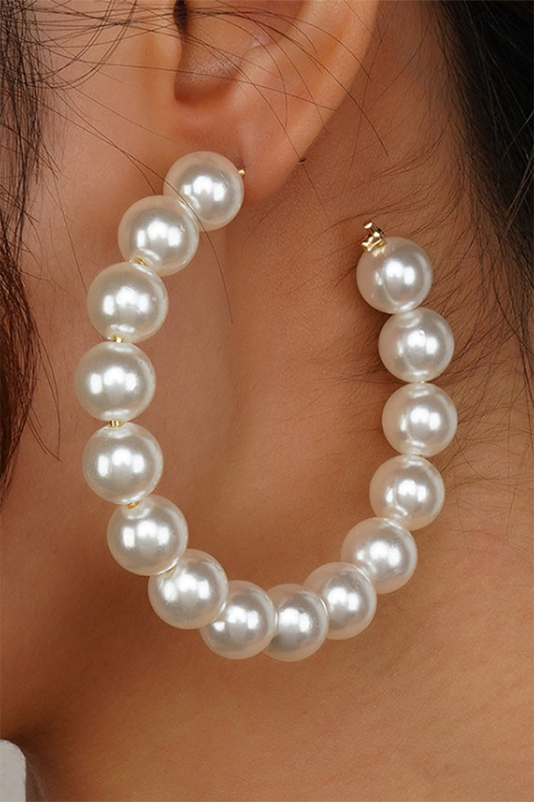 Boucles d'oreilles en perles circulaires 