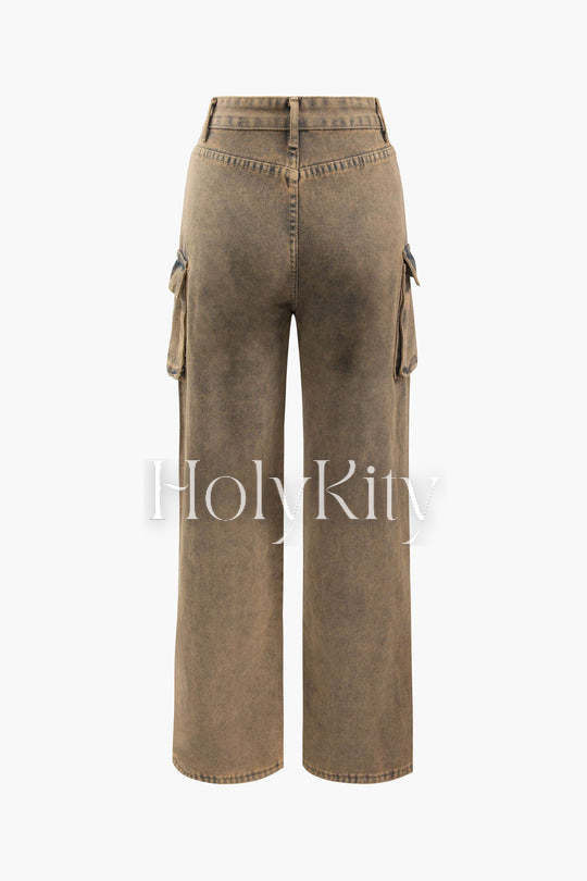 Tie Dye Cargo Jeans