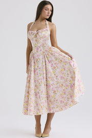 Slim Fit Halter Neck Lace Dress
