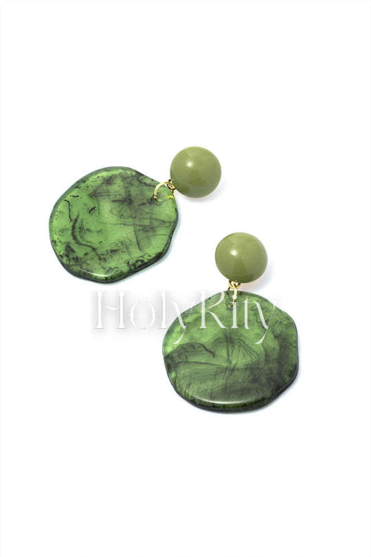 Smudged Acrylic Drop Earrings