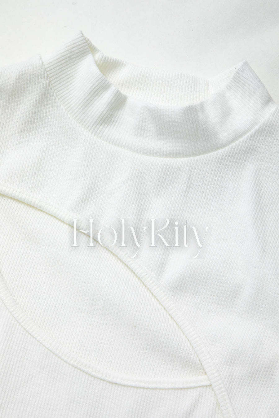 Mock Neck Cut Out Long Sleeve Bodysuit