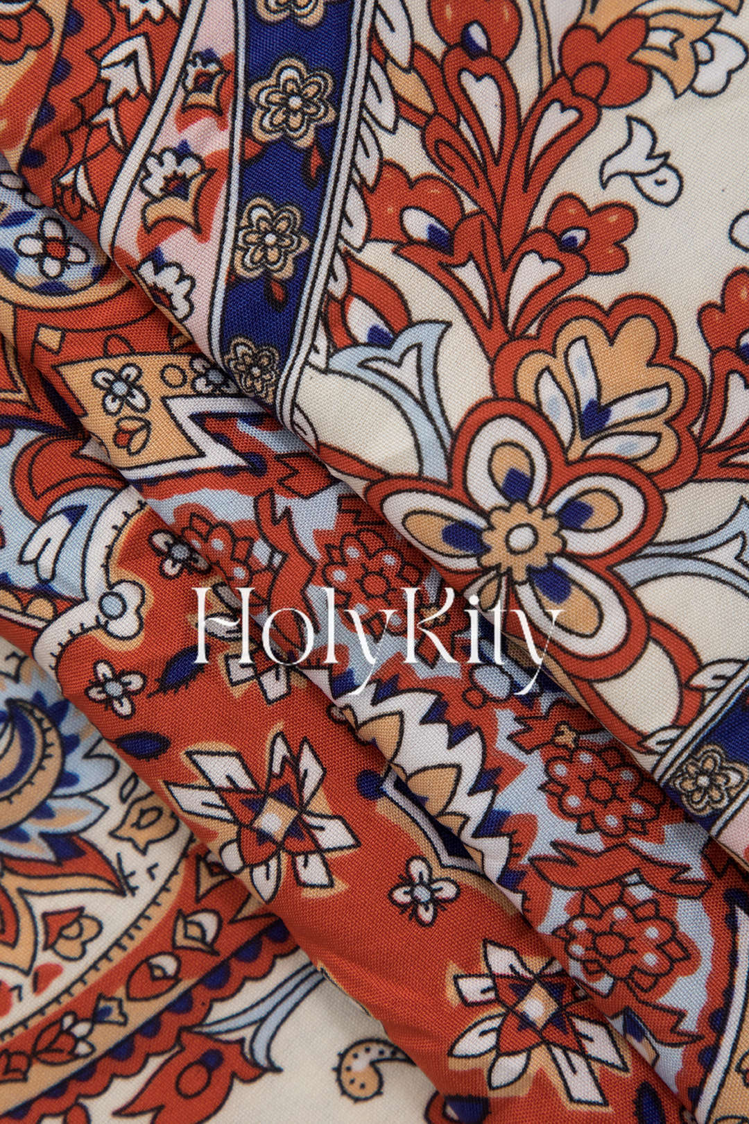 Hose mit elastischem Bund und Paisley-Print 
