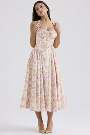Slim Fit Halter Neck Lace Dress