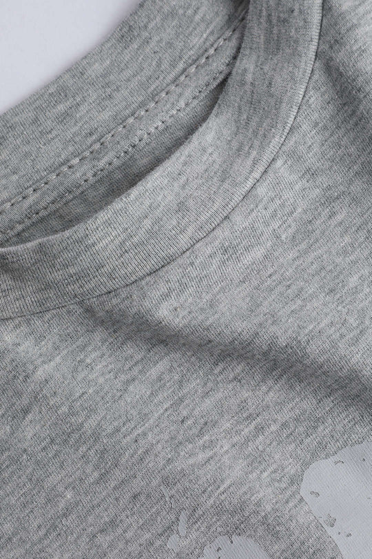 T-shirt à manches retroussées et ourlet noué Love 