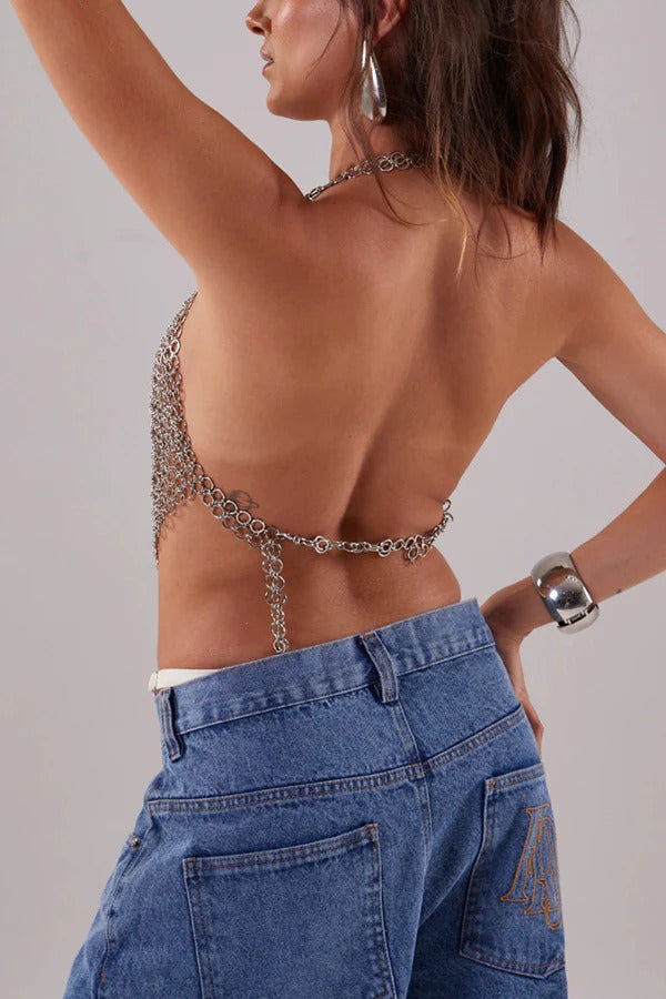 Fashion Sequin Shell Embellished Sexy Vest Body Chain