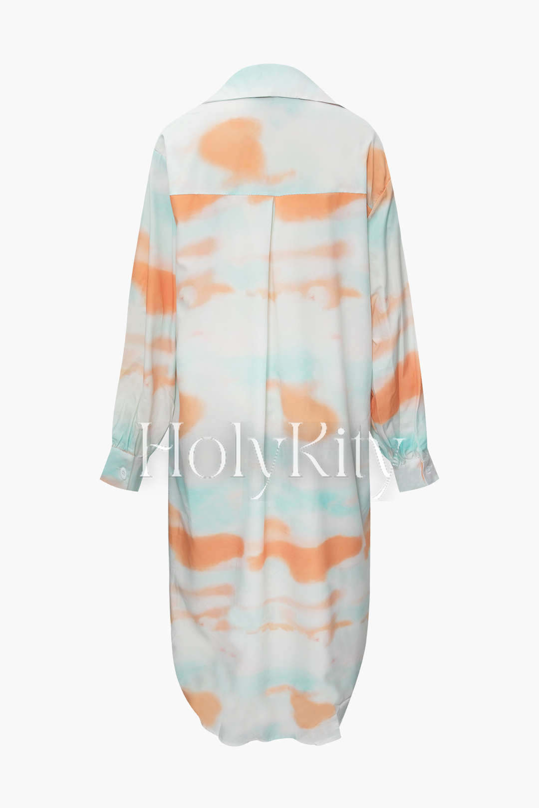 Tie Dye Chest Pocket Shirt Dress