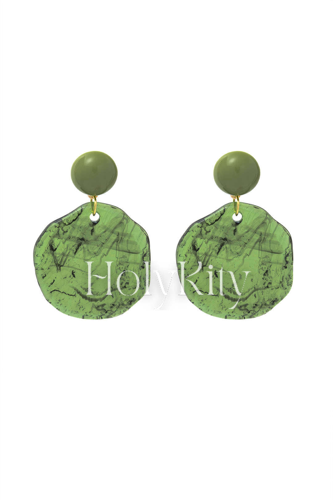 Boucles d'oreilles pendantes en acrylique tachée 