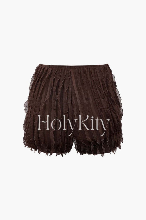Frill Mesh Shorts