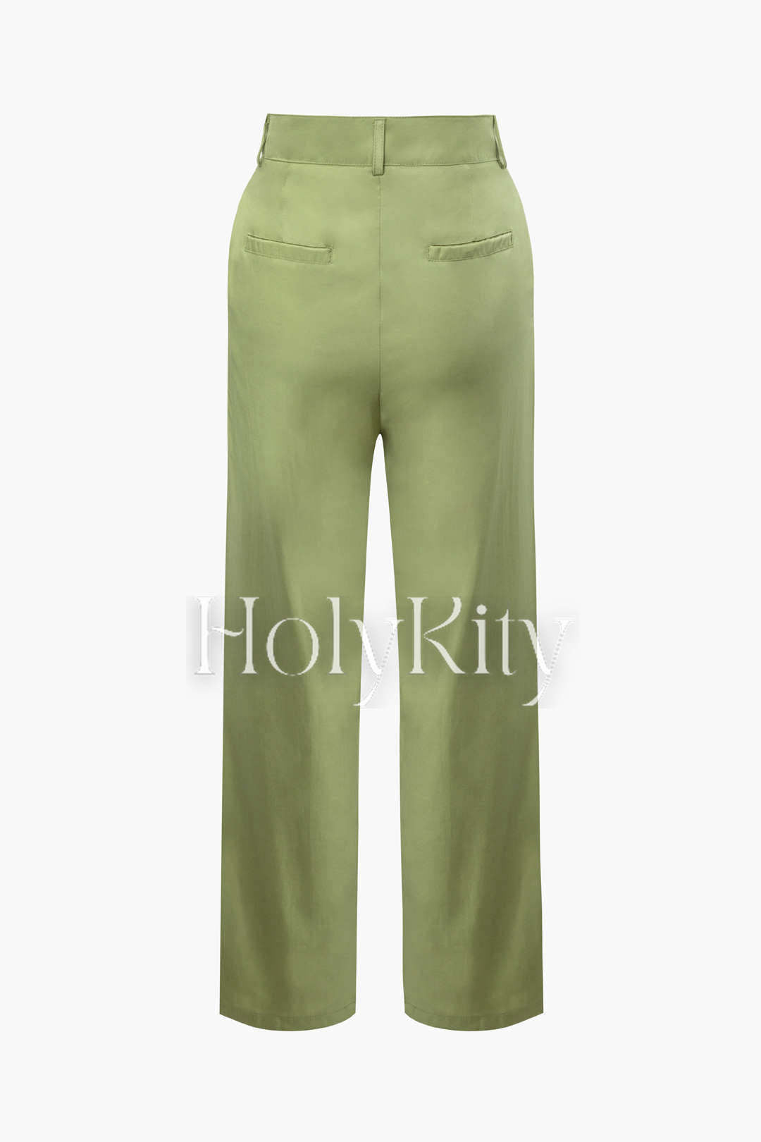 Pleated Straight Leg Pants
