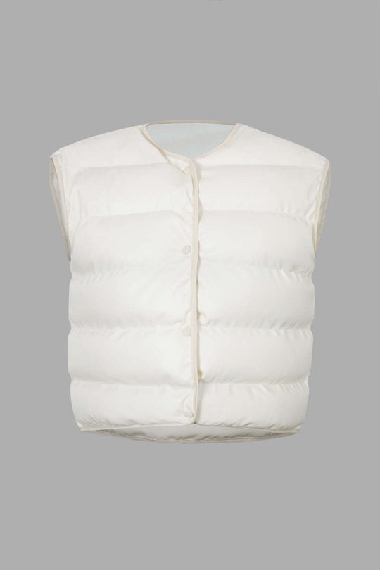 Gilet bouffant boutonné 