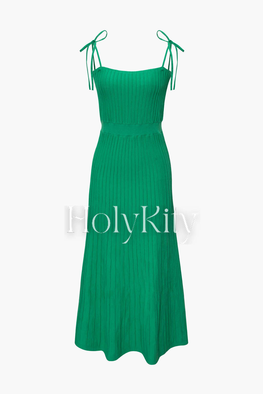 Tie Strap Textured Knit Maxi Dress