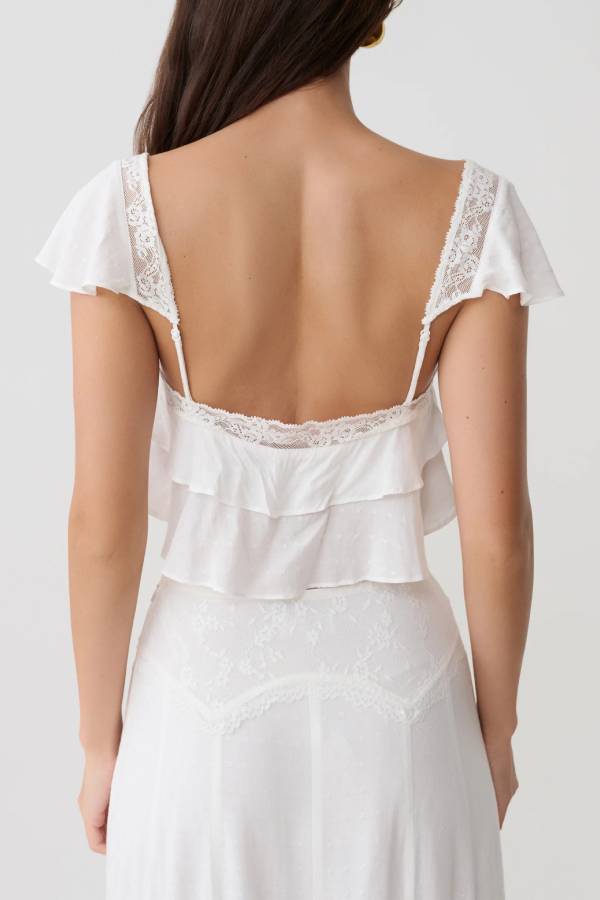 Lace Sleeveless Crop Top