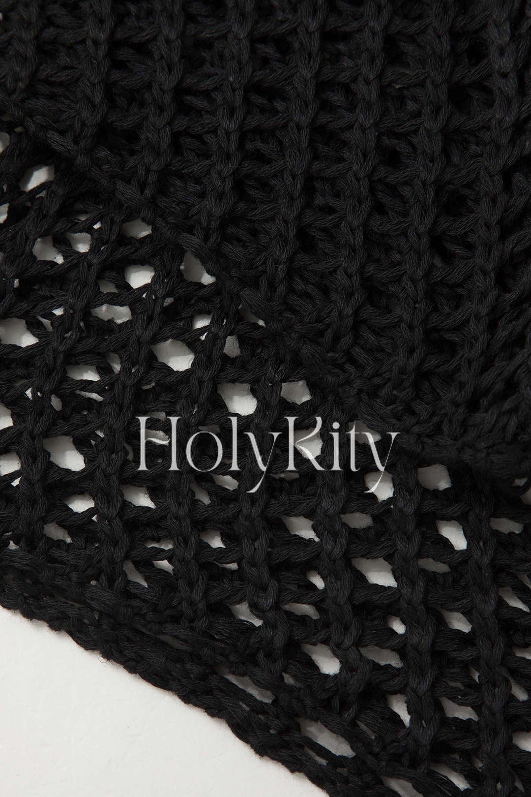 Haut court en tricot ouvert 