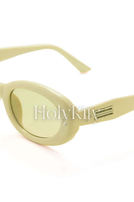 Lunettes de soleil à monture ovale 
