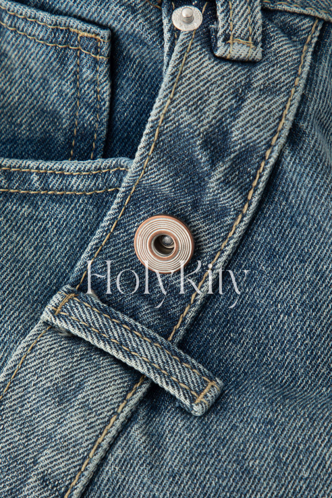 Belted Straight Leg Jeans