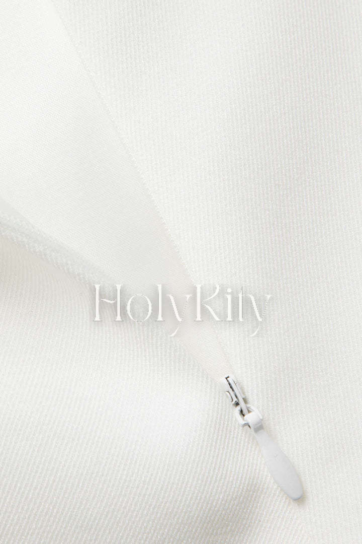 Short tailleur asymétrique enveloppant 