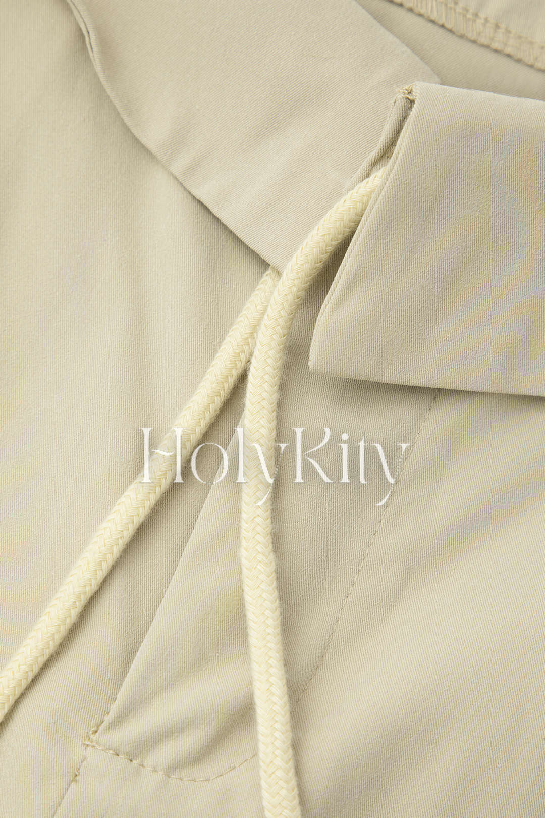 Foldover Tie Waist Flap Pocket Wide Leg Pants