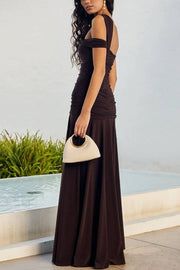 Slim fit long slit dress