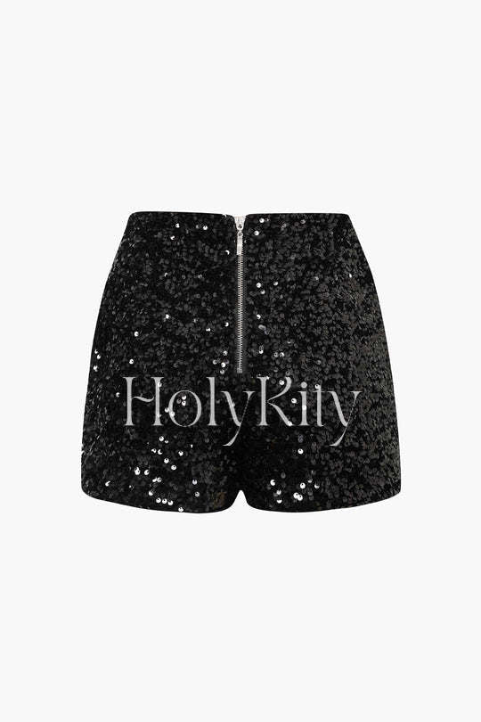 Short orné de paillettes 