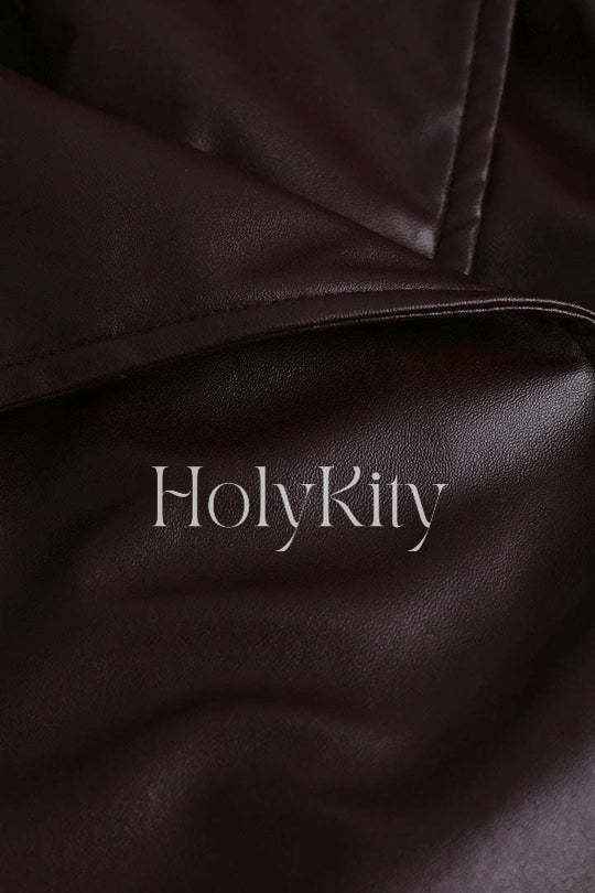 Manteau en cuir synthétique 