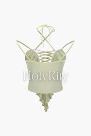 Halter Ruffle Cami Top