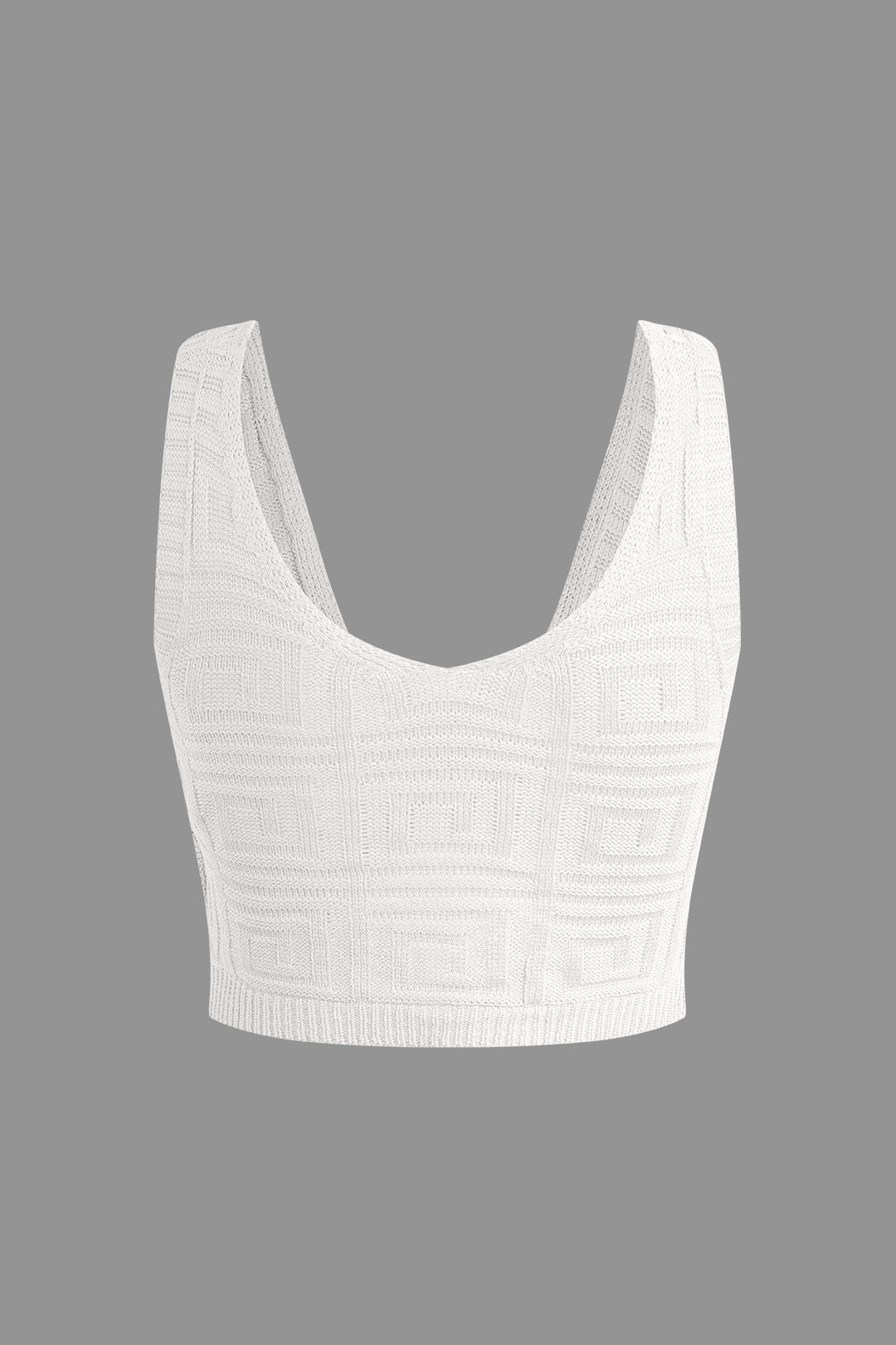 Twist Front Crop Knit Tank Top
