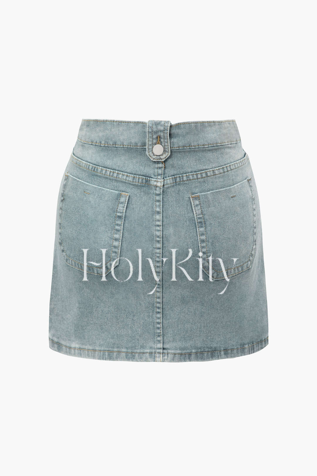 Denim Cargo Mini Skirt