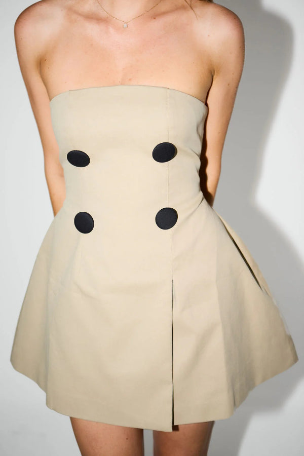 Strapless Off-shoulder A-line Sexy Waist Mini Dress
