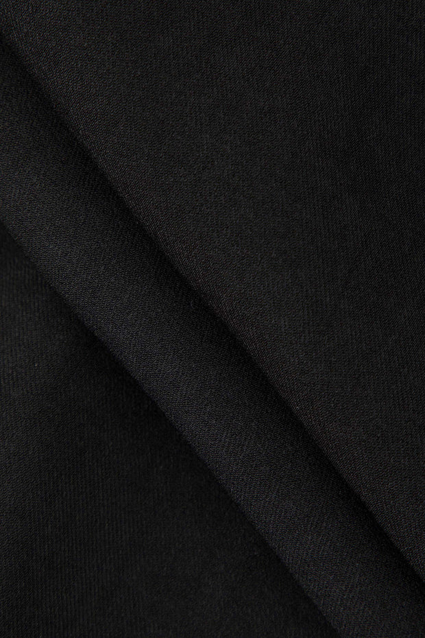 Draped Wrap Straight Leg Suit Pants