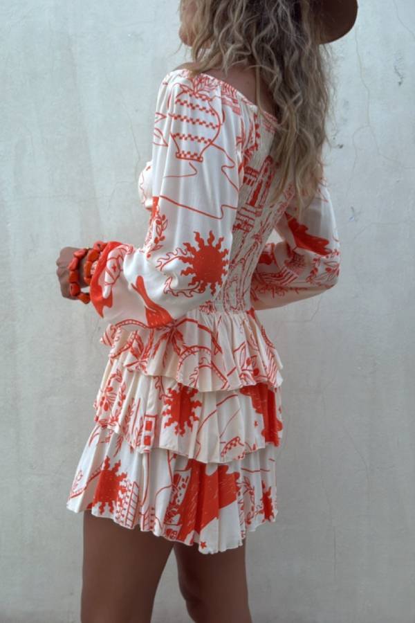 SOLERA orange short dress