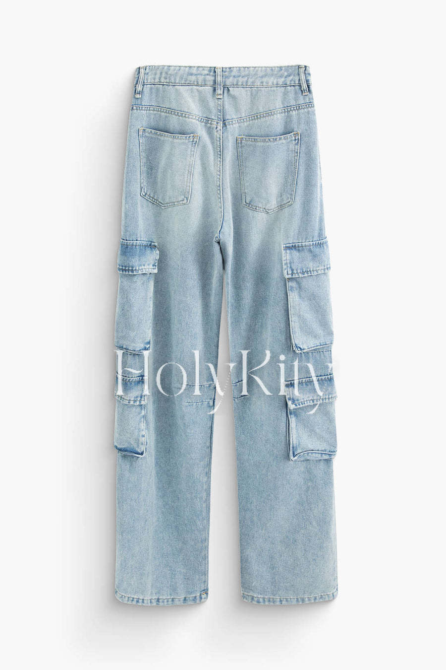 Multi Pocket Straight Leg Cargo Jeans