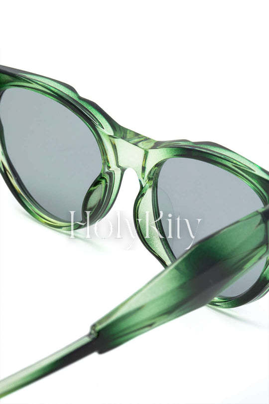 Lunettes de soleil à monture ombrée 